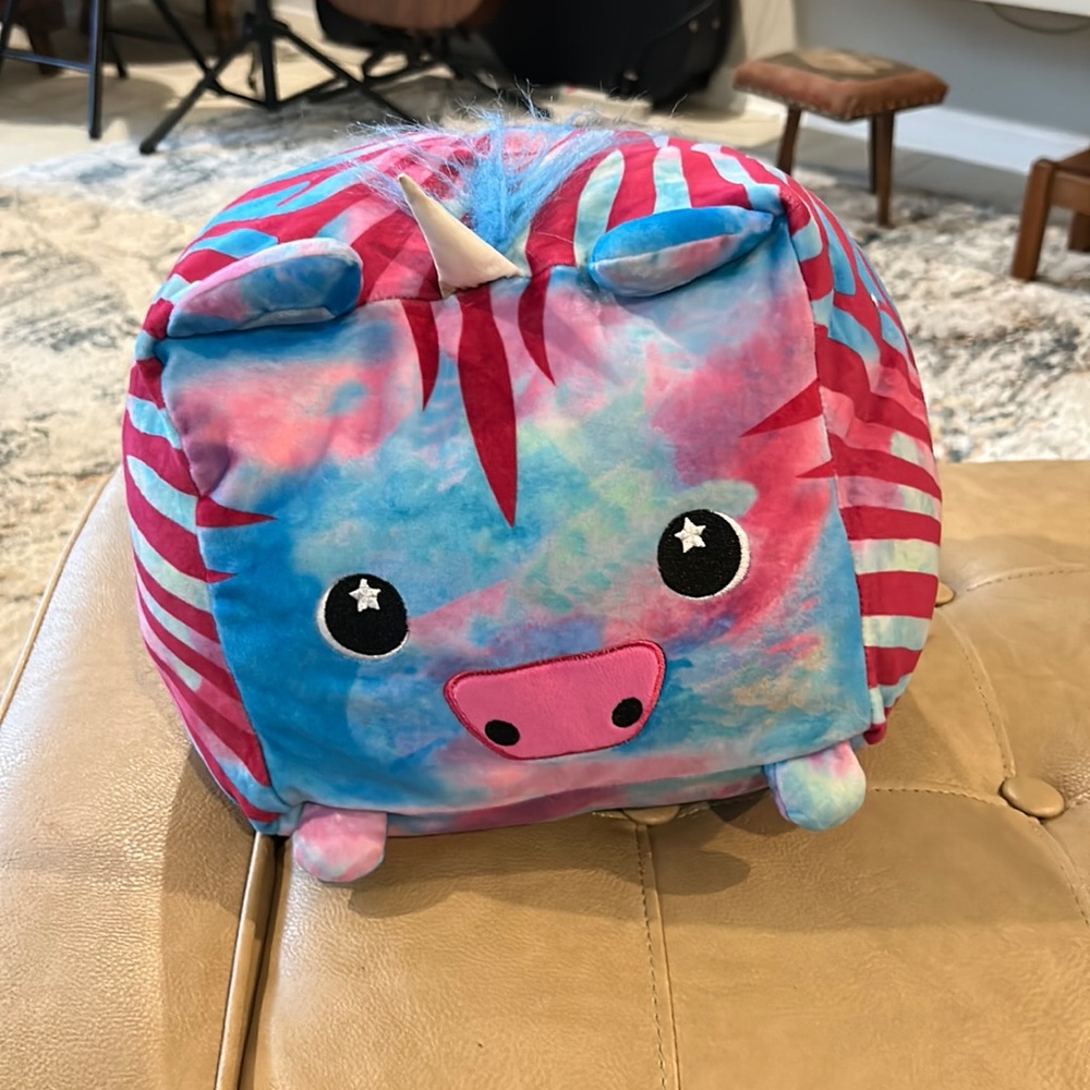 Moosh Moosh 20” polyester, unicorn in pinks and blues